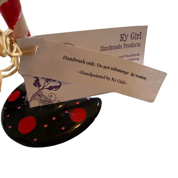 NWT Hand-Painted "40 & Fabulous" Wine Glass - Picture 5 of 7